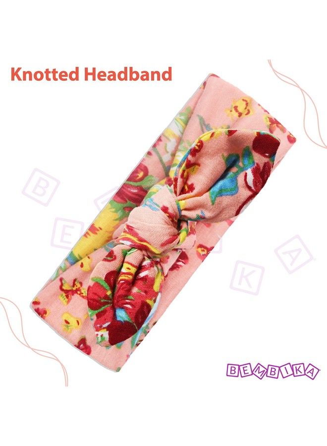 BEMBIKA Bow Headband For Baby Girl Hair Accessories For Girls Turban Headband For Baby Girl Peach - Image 3