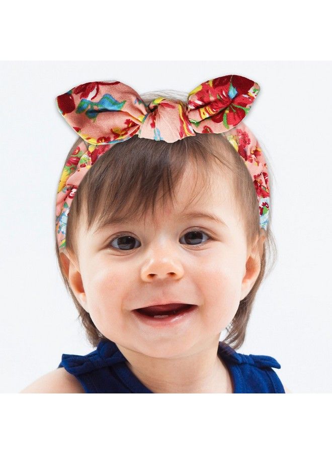 BEMBIKA Bow Headband For Baby Girl Hair Accessories For Girls Turban Headband For Baby Girl Peach - Image 2