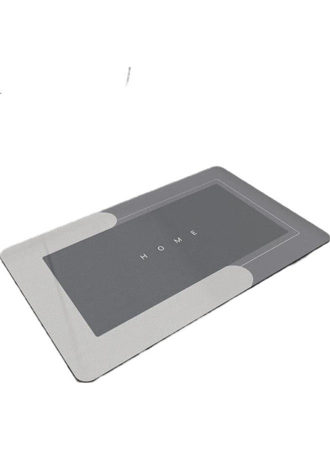 Dajiang Technology Flocked Bathroom Mat, Non-Slip And Absorbent, 50X80Cm, Baikal Lake Side - Light Gray - Image 1