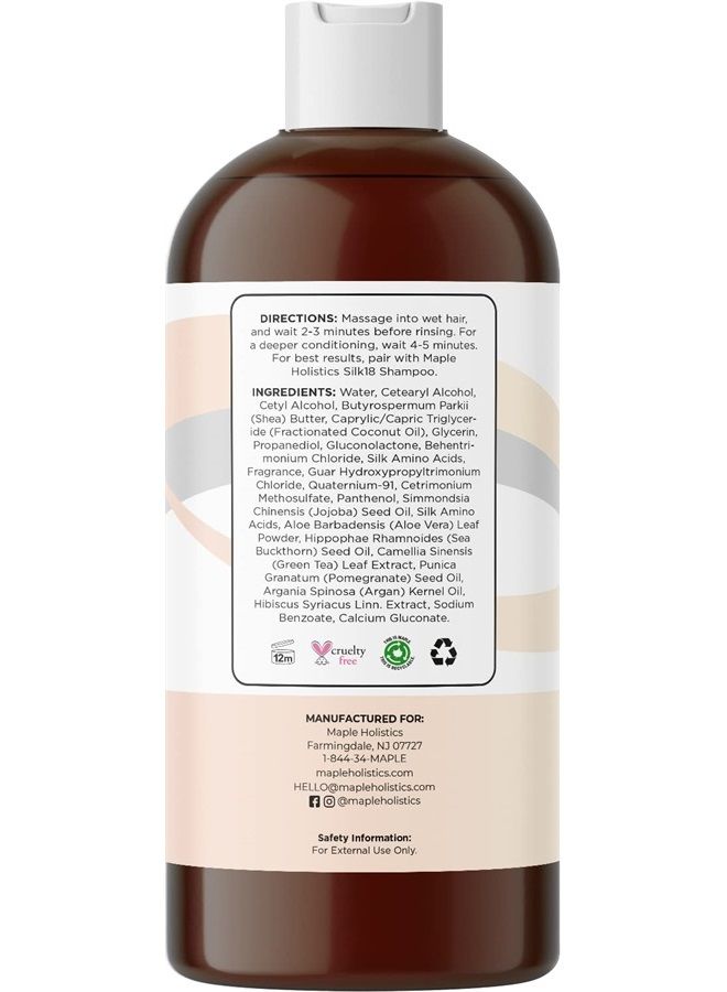 Maple Holistics Moisturizing Conditioner for Damaged Dry Hair - Deep Conditioner for Dry Damaged Hair Treatment and Frizz Control with Hair Moisturizer Amino Acids - Sulfate Free Conditioner for Colored Hair Care - Image 2