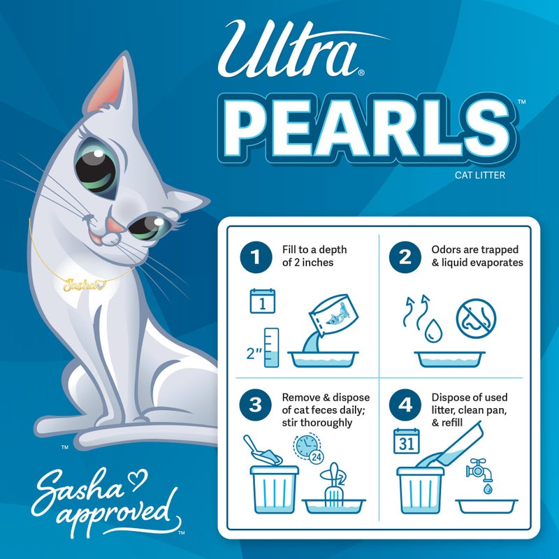 Ultra Pearls Premium Cat Litter - 99.9% Dust Free, Low Tracking, Soft on Paws, Fragrance Free - 15 Lbs. Total (3pk of 5 Lbs.) - Image 5