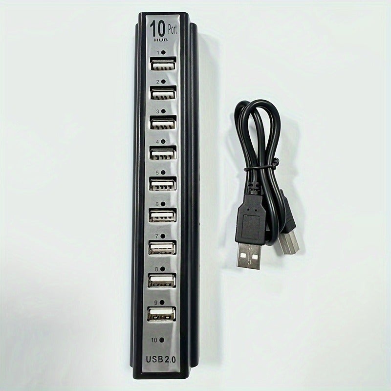 PETO 10-Port USB Hub, USB 2.0 Multi-Port Adapter for Fast Charging & Data Transfer - Image 4