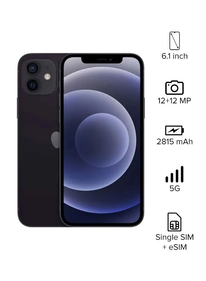 Apple iPhone 12 With Facetime 256GB Black 5G - Middle East Version - Image 1
