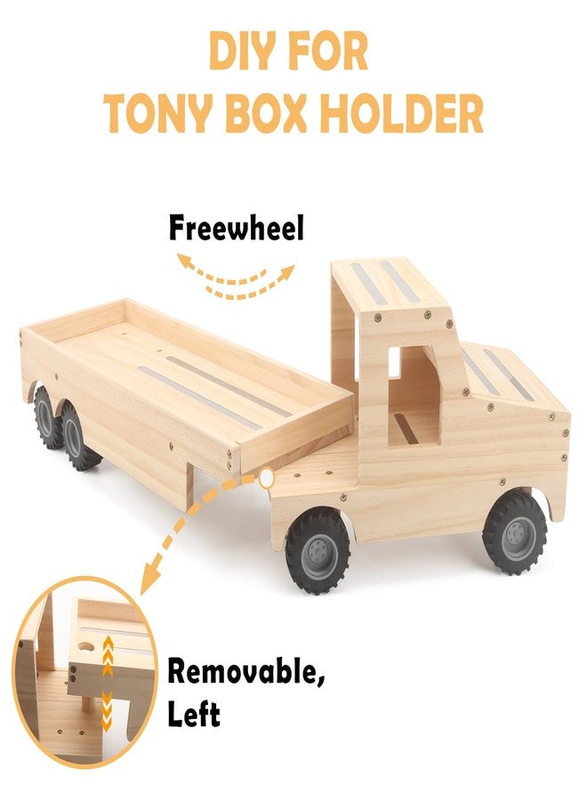 Taladad Storage & Play Car for Toniebox 2/1 and Tonie Figures Storage Shelf (Wooden Trailer), Magnetic Shelves Compatible with Tonie Box Player Character for Children Room (Natural, Wooden Trailer) - Image 5