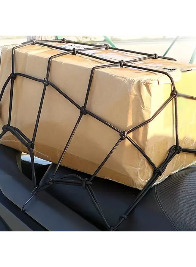 Black Heavy Duty Elastic Car Cargo Net Off Road Trunk Organizer Luggage Rack - Image 5