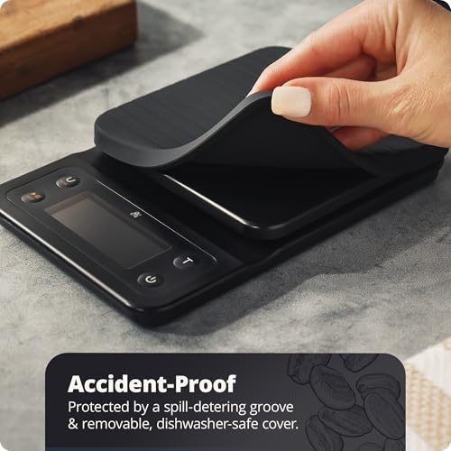 Greater Goods 0.1g Precision Coffee Scale with Timer – 3kg Digital Scale for Pour-Over, Espresso, French Press, Kitchen Use (Onyx Black) - Image 5