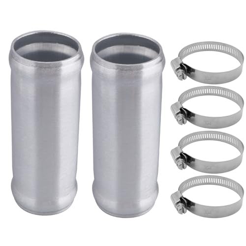 AC PERFORMANCE 15 38mm OD Aluminum Alloy Hose Joiner Silicone Pipe Connector Bead 4 Length with 304 SS Clamps Pack of 2 - Image 1