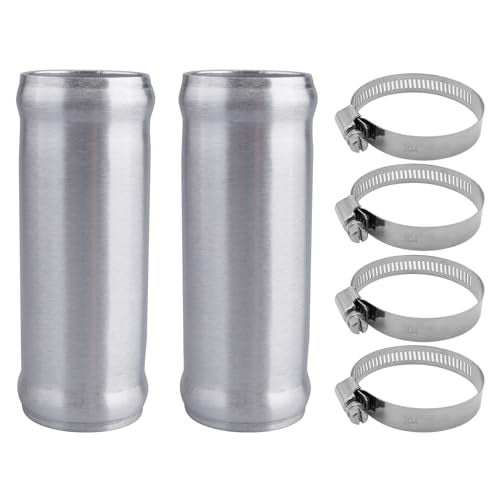 AC PERFORMANCE 15 38mm OD Aluminum Alloy Hose Joiner Silicone Pipe Connector Bead 4 Length with 304 SS Clamps Pack of 2 - Image 3