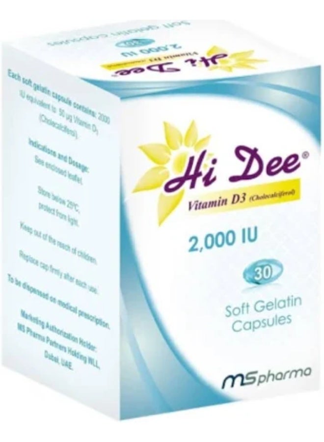 Hi Dee Vitamin D3 2000IU - 30 Softgels