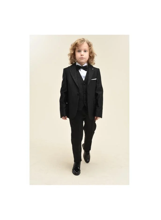 Via Bambino Formal Boys Black Suit 7228