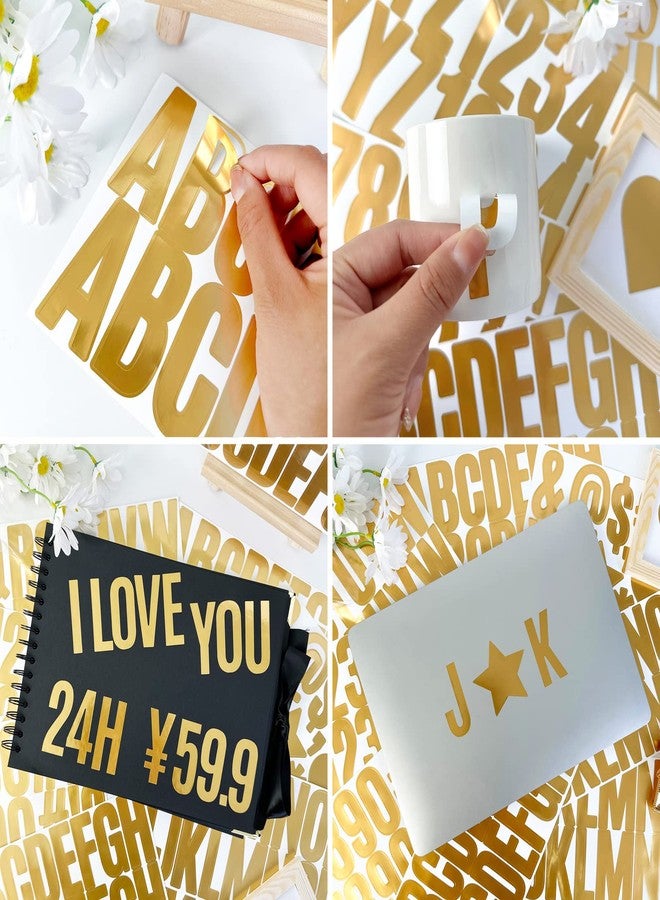 Bemeol 600 Pieces 36 Sheets Letter Stickers 2.5 Inch Alphabet Stickers Self Adhesive Sticker Letters for Bulletin Board Classroom Home Decor(Gold) - Image 4