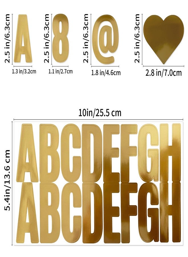 Bemeol 600 Pieces 36 Sheets Letter Stickers 2.5 Inch Alphabet Stickers Self Adhesive Sticker Letters for Bulletin Board Classroom Home Decor(Gold) - Image 3