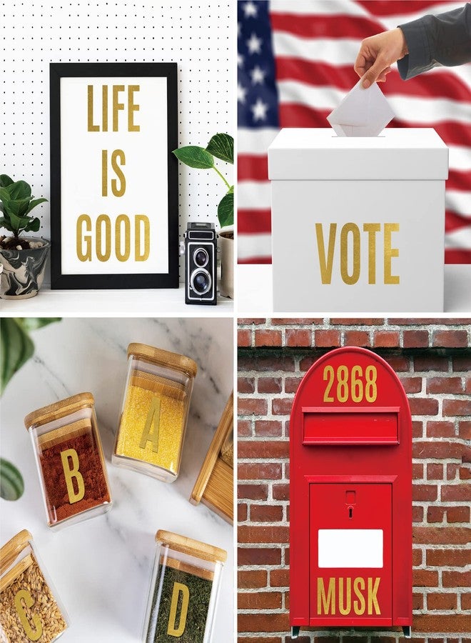Bemeol 600 Pieces 36 Sheets Letter Stickers 2.5 Inch Alphabet Stickers Self Adhesive Sticker Letters for Bulletin Board Classroom Home Decor(Gold) - Image 5