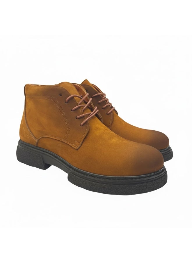 هاف بوط رجالى برباط انيق مصنوع من شموازيت - مزود بنعل رابر تركي مريح - Image 3