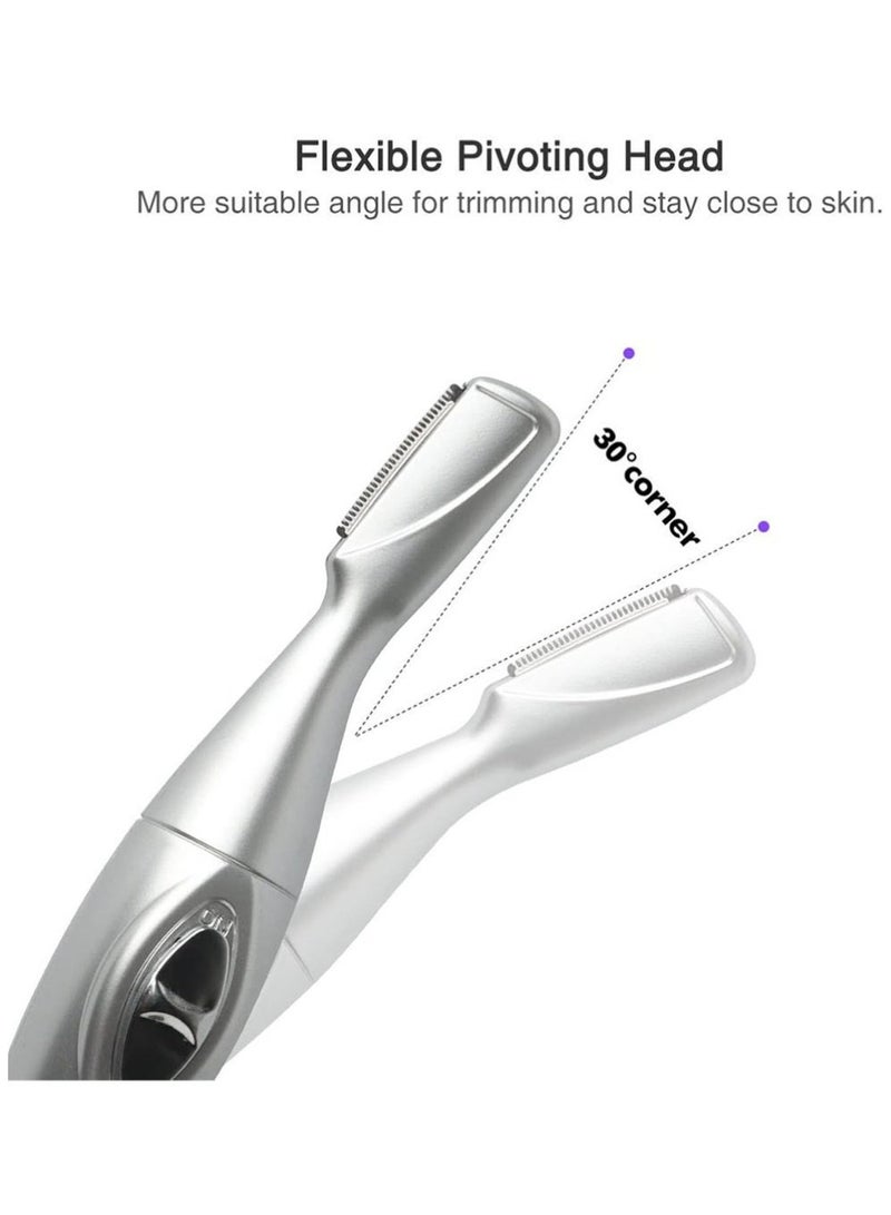 بولوز حلاقة الوجه للنساء حلاقة الوجه حلاقة الحابب للنساء حلاقة الحابب الكهربائية للحابب لليونيسكس مع فرشاة وحقيبة تخزين - Image 3