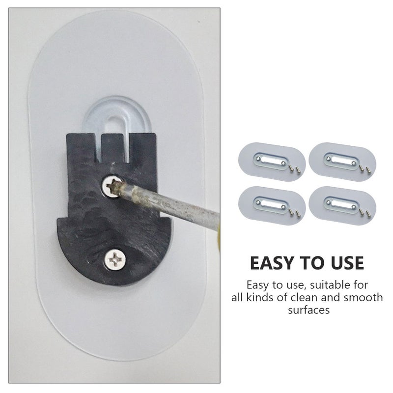 🏠 علاقة براغي لتعليق المكسرات المنزلية مع ملصقات غير مؤذية للجدار بتصميم قابل للتعديل ٤ مجموعات - Image 4