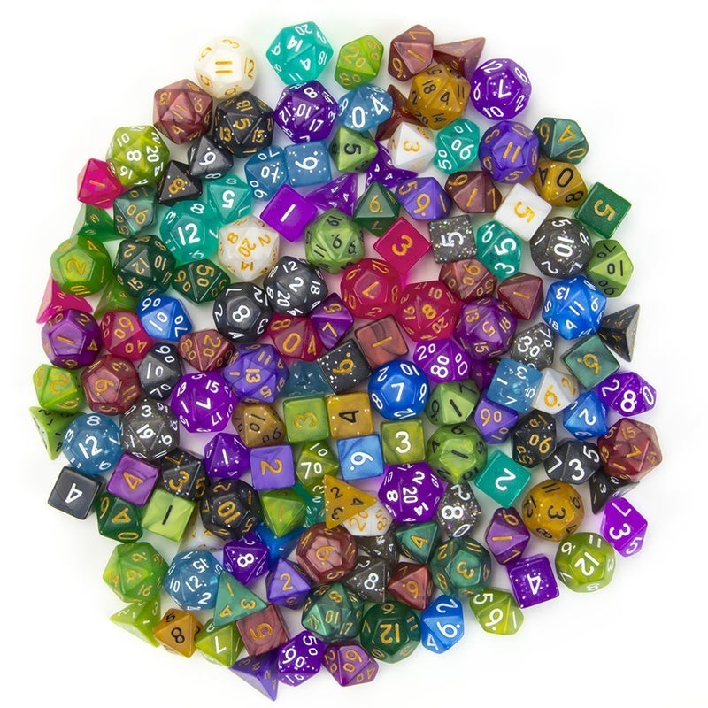 Wiz Dice Mini DND Dice Set - 140 Pieces Total (20 Sets of 7 Dice in Unique Colors) & Storage D&D Bag-Polyhedral Role Playing Dice - Perfect DND Accessories for TTRPG Dice - Hafling's Haversack - Image 3