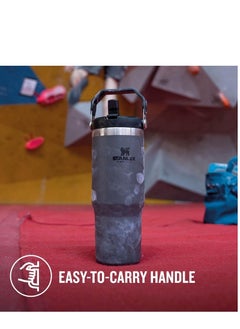 Stanley IceFlow Flip Straw Water Bottle 0.88L – Vacuum Insulated Stainless Steel Bottle – Leakproof & BPA-Free – Keeps Water Cold for 12 Hours – Dishwasher Safe Travel Mug – Easy-Carry Handle for Active Lifestyles, Sports, Gym & Outdoor Hydration – Charcoal  - Image 5