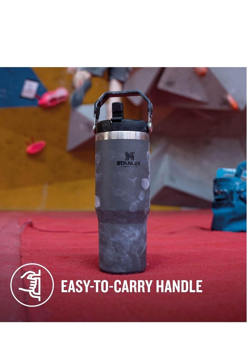 Stanley IceFlow Flip Straw Water Bottle 0.88L – Vacuum Insulated Stainless Steel Bottle – Leakproof & BPA-Free – Keeps Water Cold for 12 Hours – Dishwasher Safe Travel Mug – Easy-Carry Handle for Active Lifestyles, Sports, Gym & Outdoor Hydration – Charcoal - Image 5