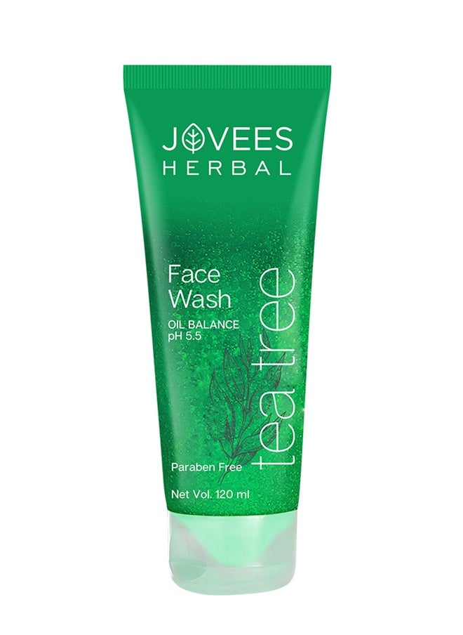 JOVEES HERBAL - Jovees Face Wash Tea Tree Oil Control 120 Ml - Image 1