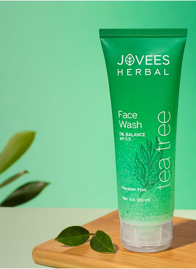 JOVEES HERBAL - Jovees Face Wash Tea Tree Oil Control 120 Ml - Image 1