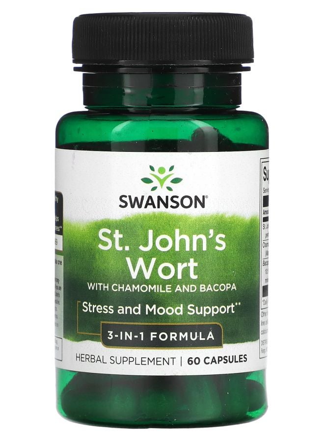 SWANSON St. John's Wort with Chamomile and Bacopa 60 Capsules