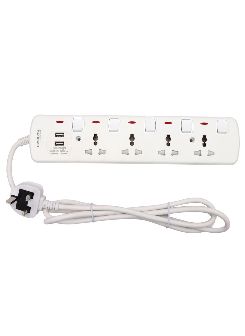 Epsilon - Epsilon 4 Way Extension Socket-ES1108 - Image 1