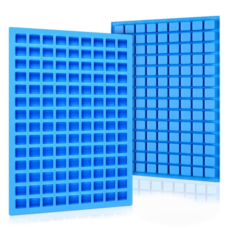 CAKETIME Square Silicone Candy Molds - Mini Silicone Molds for Hard Candy, Chocolate, Gummy, Caramel, Ganache, Ice Cubes (2) - Image 1