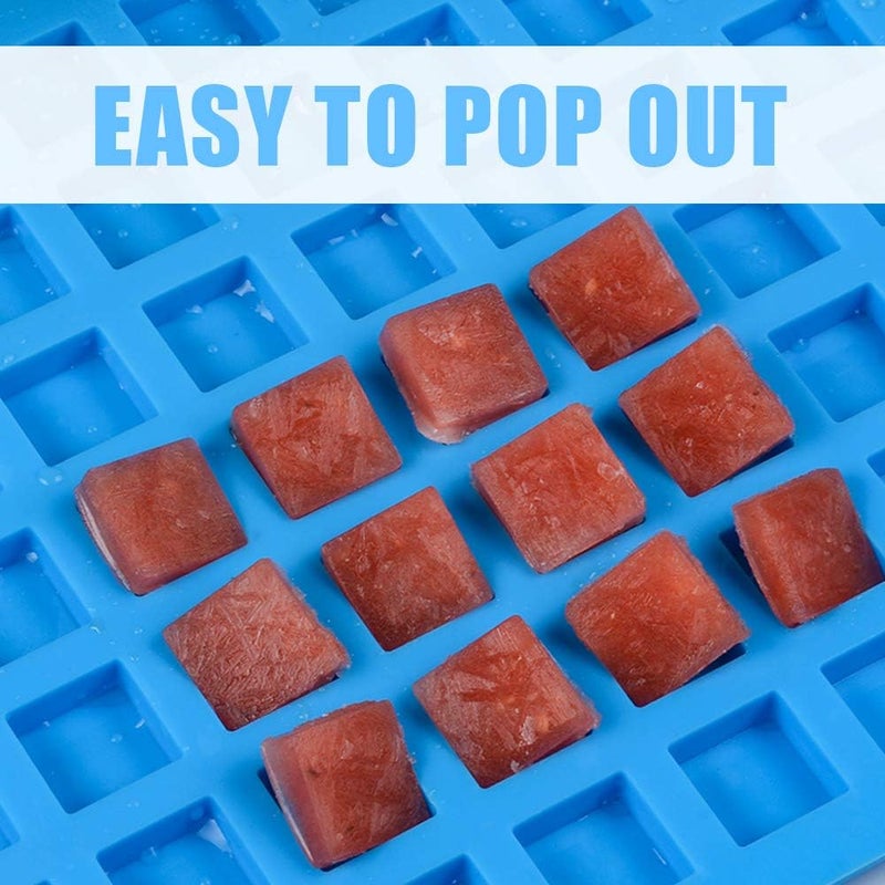 CAKETIME Square Silicone Candy Molds - Mini Silicone Molds for Hard Candy, Chocolate, Gummy, Caramel, Ganache, Ice Cubes (2) - Image 2