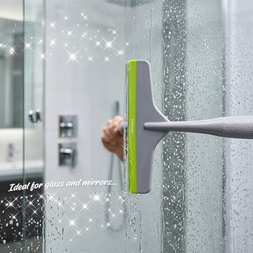 Solitude (Pack of 2) Multi-Purpose Kitchen Platform and Glass Cleaning Squeegee Wiper Windows Car Windshield Bathroom Mirrors Table Cleaner Wipers for Home, Kitchen & Office (Multicolor) - Image 3