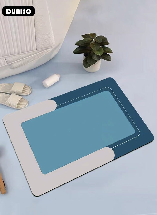 DUNISO طقم سجادات ومشايات مطبخ 2 قطعة، سجادة وقوف ثقيلة غير قابلة للانزلاق، سجادة أرضية سريعة الجفاف من طين الدياتوم، سجادات أرضية فائقة النعومة وامتصاص للمطبخ، الحمام، المكتب، وغسيل الملابس (40*60 سم + 40*120 سم) - Image 5