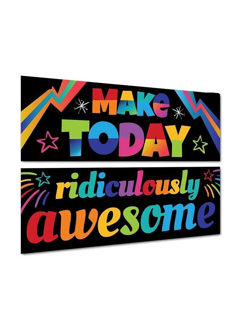 Classroom decorations posters of banners and posters printed with inspiring and mind-developing phrases, for the blackboard decor and the walls of the nursery, primary and middle school, printed on Up - Image 1