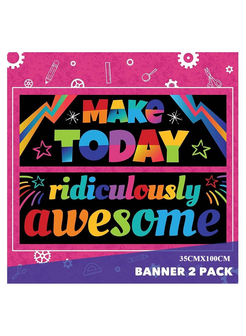 Classroom decorations posters of banners and posters printed with inspiring and mind-developing phrases, for the blackboard decor and the walls of the nursery, primary and middle school, printed on Up - Image 2