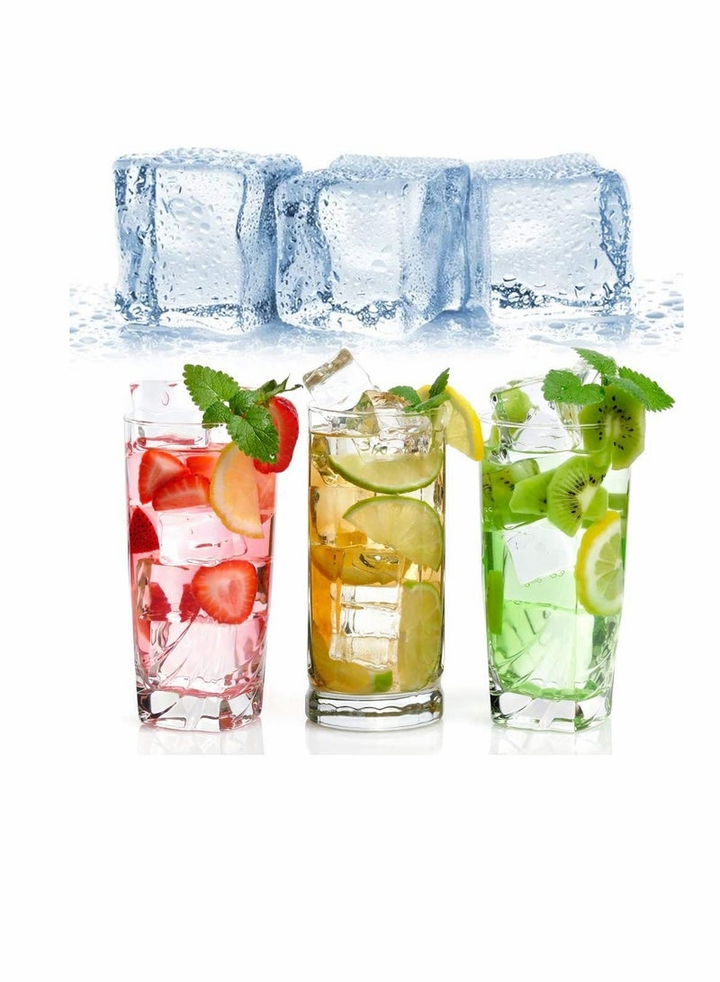 Barakah 50 Pcs 20MM Reusable Plastic Ice Cubes Clear Acrylic Fake Artificial Square Crystal for Photography Props Home Decoration Wedding Centerpiece Vase Fillers - Image 4