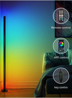 Serenova Gaming Lights RGB Light - LED Corner Lamp for Living Room, 10W Color Changing Floor Lamp with APP & Remote Control, Music Sync, Dimmable Timer for Bedroom & Gaming Room  - Image 2