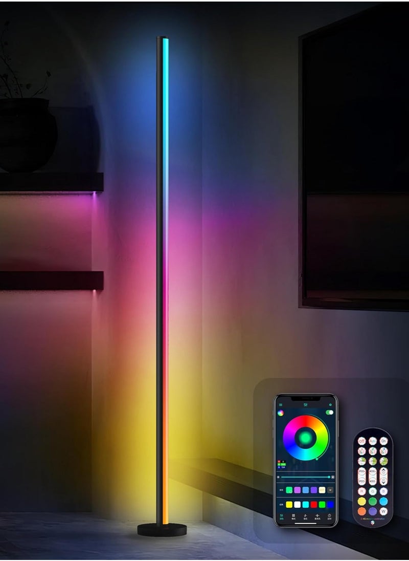 Serenova - Gaming Lights RGB Light - LED Corner Lamp for Living Room, 10W Color Changing Floor Lamp with APP & Remote Control, Music Sync, Dimmable Timer for Bedroom & Gaming Room - Image 1
