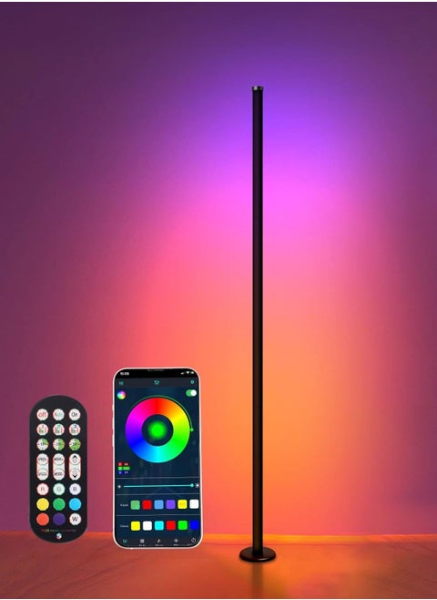 Gaming Lights RGB Light - LED Corner Lamp for Living Room, 10W Color Changing Floor Lamp with APP & Remote Control, Music Sync, Dimmable Timer for Bedroom & Gaming Room