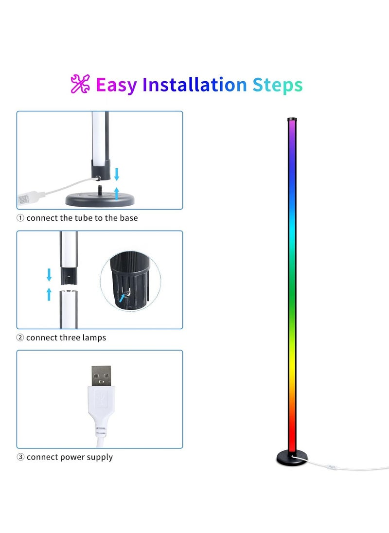 Serenova - Gaming Lights RGB Light - LED Corner Lamp for Living Room, 10W Color Changing Floor Lamp with APP & Remote Control, Music Sync, Dimmable Timer for Bedroom & Gaming Room - Image 1