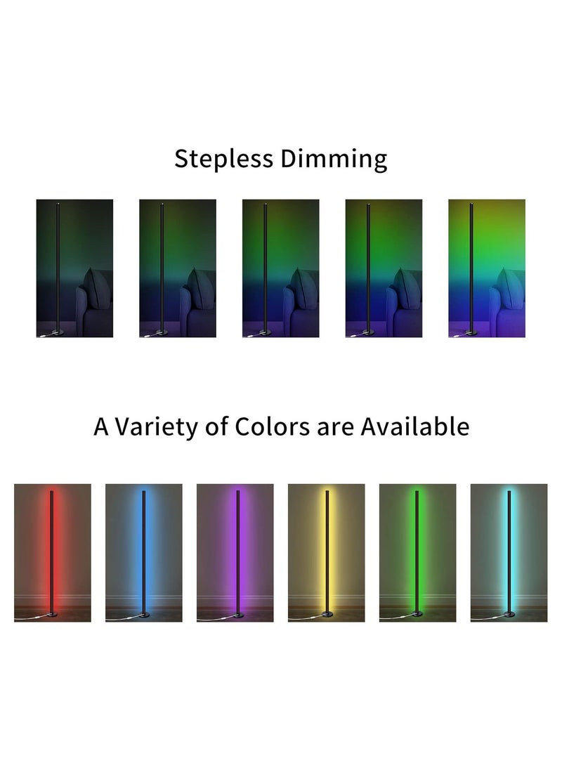 Serenova - Gaming Lights RGB Light - LED Corner Lamp for Living Room, 10W Color Changing Floor Lamp with APP & Remote Control, Music Sync, Dimmable Timer for Bedroom & Gaming Room - Image 1