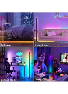 Serenova Gaming Lights RGB Light - LED Corner Lamp for Living Room, 10W Color Changing Floor Lamp with APP & Remote Control, Music Sync, Dimmable Timer for Bedroom & Gaming Room  - Image 5