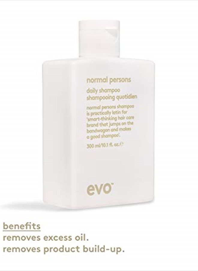 EVO Normal Persons Daily Care Shampoo - Deeply Cleanses, Removes Product Build-Up & Strengthens All Hair Types - 300ml / 10.1fl.oz  - Image 4
