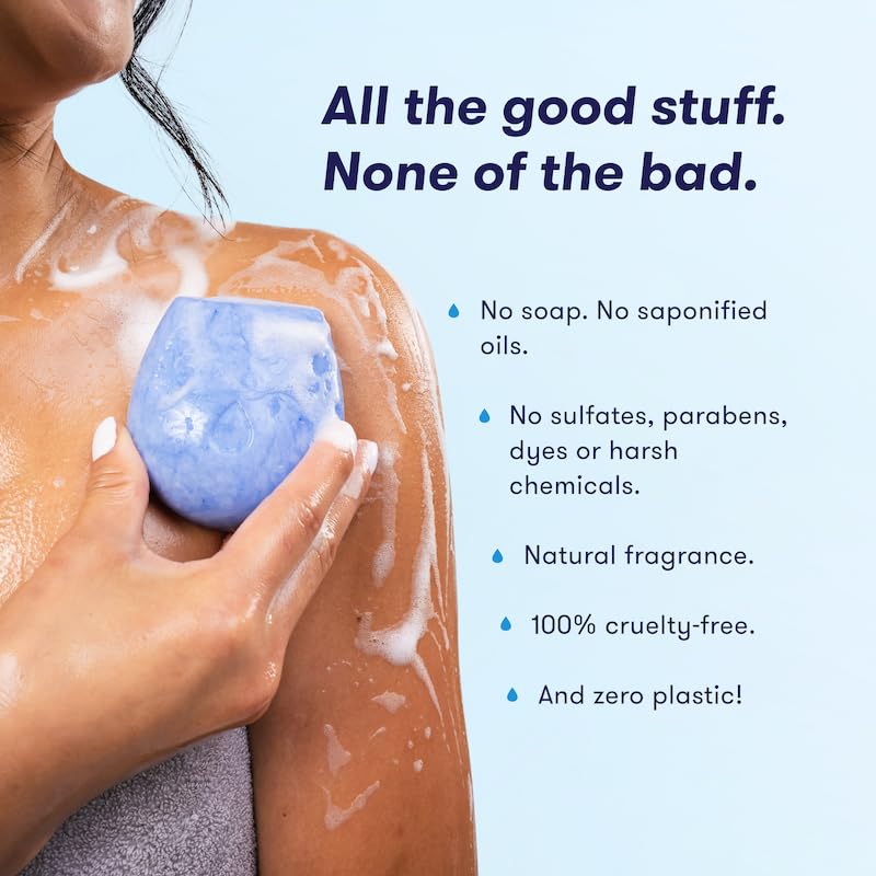 HIBAR Hydrate Solid Body Wash Bar Moisturize Quench Snow mushroom and hyaluronic acid Daily Use Sensitive Skin Plastic Paraben SoapFree Vegan Vanilla Blue Orchid - Image 3