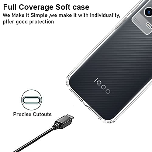 VIDO Transparent Back Case Cover for iQOO 9 5G / Vivo iQOO 9 5G (Soft & Flexible & Camera Protection Back Case) - Image 3