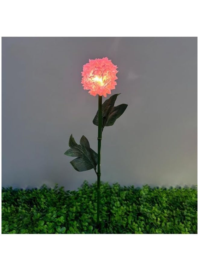 Solar Hydrangea Flower Garden Lights, 8-Color Changing LED Outdoor Decorative Pathway Stake Lights, Waterproof, Auto On/Off (2-Pack) - Image 3