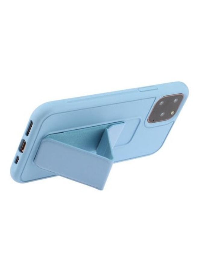 ACLIX iPhone 14 Pro Case with Hand Grip Foldable Magnetic Kickstand Wrist Strap Finger Grip Cover 6.1 inch Light Blue - Image 4