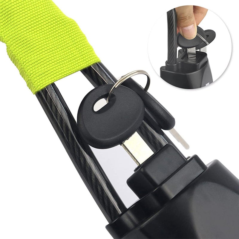 Steering Wheel Lock, Universal Seat Belt Lock Anti-Theft Locking Device with 3 Keys for Car SUV Van Golf Cart Truck Red - Image 4