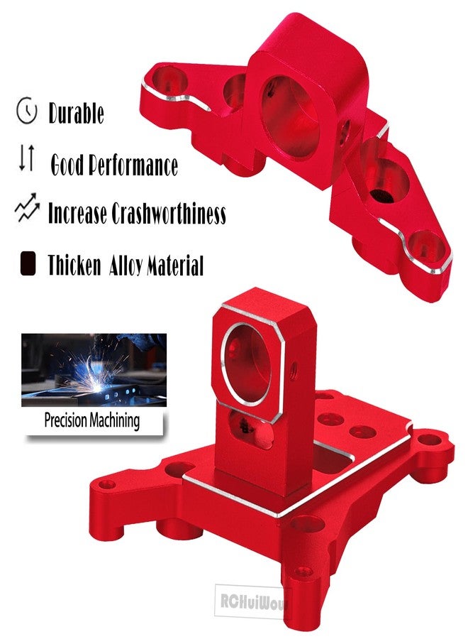 RCHuiWow RC Chassis Brace Kit Upgrades Part for 1/10 Slash 4x4 LCG,Slash 4x4 LCG VXL,Rustler 4x4,Rustler 4x4 VXL,Alloy Aluminium w/Carbon Fibre Chassis Brace,Red - Image 5