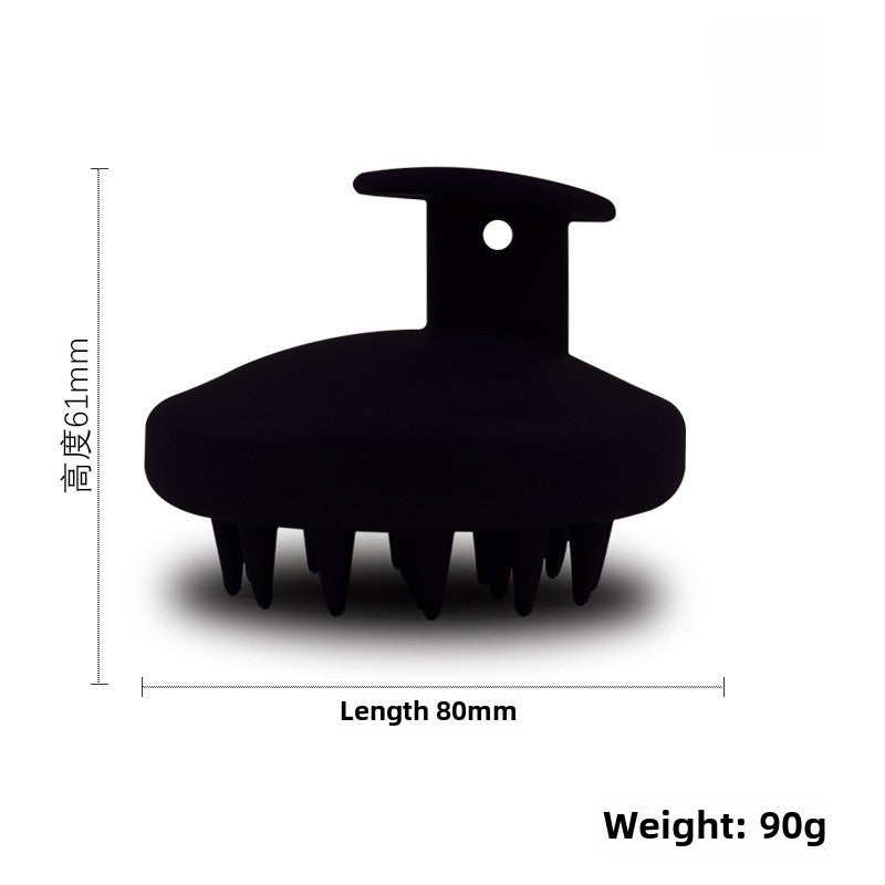 Silicone Scalp Massaging Shampoo Brush dark green - Image 2