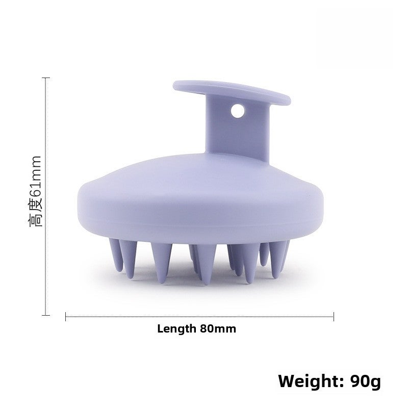 Silicone Scalp Massaging Shampoo Brush dark green - Image 3