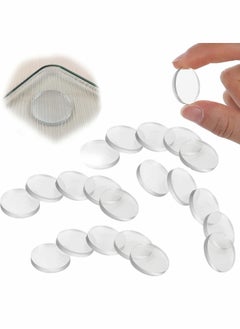 ماركة غير محددة Clear Glass Table Top Bumper Non-Adhesive Pads, Spacer Transparent Round Silicone Door Handle for Doorknobs/Desk/Cabinets/Drawers/Furniture(20 Pcs, 25 x 3 mm)  - Image 1